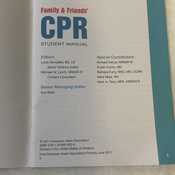 Family and Friends CPR Student Manual by American Heart Association Staff (2011, - Picture 4 of 6